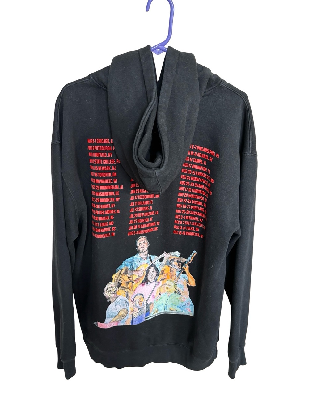 Zach Bryan Black The Quittin’ Time Tour ‘24 Hoodie Sz XL